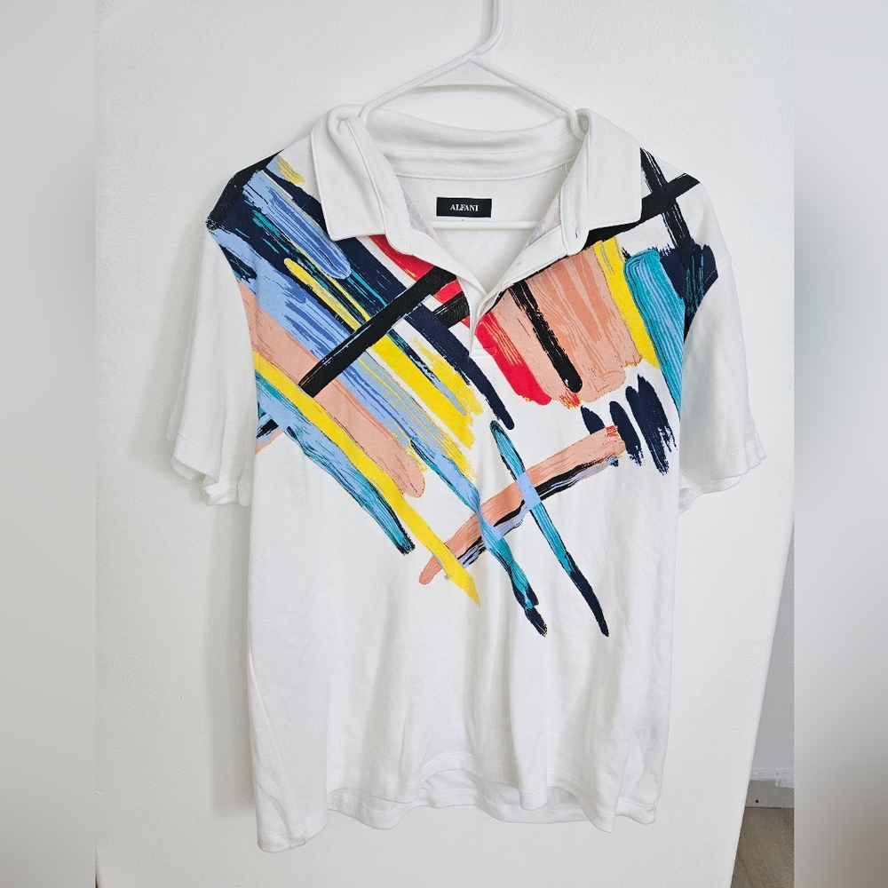 Alfani White Polo Shirt